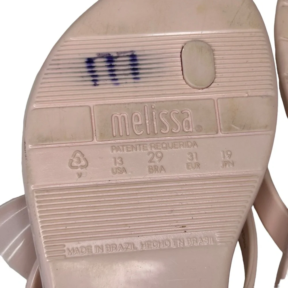 MEL MINI MELISSA Pink HarmonicSweet II Flip Flop With Oversized Bow Size‎ 13.